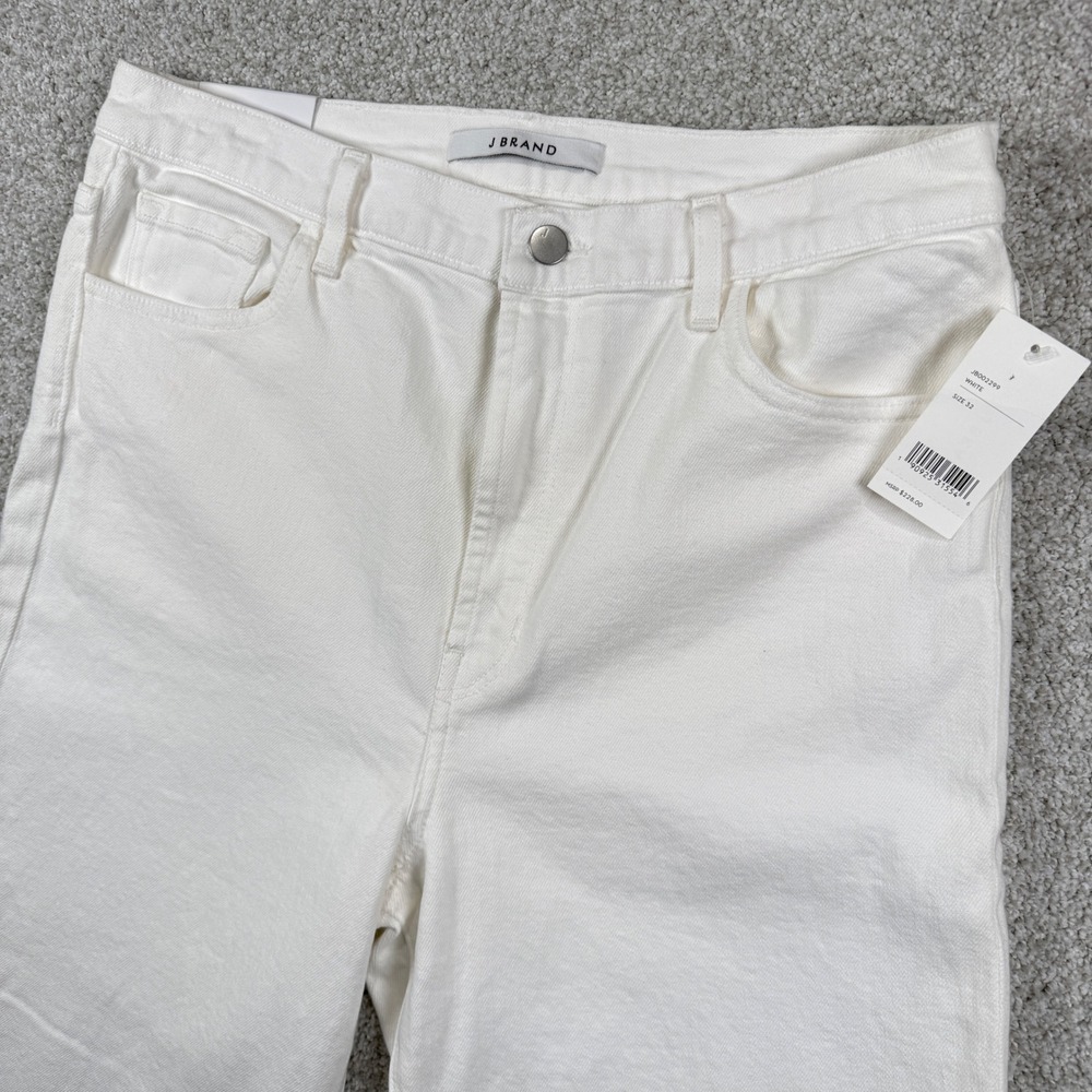 NEW J Brand‎ Jules Jeans Women 32 White High-Rise Ankle Straight